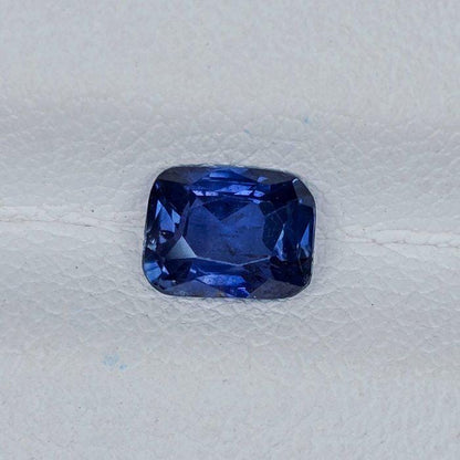 IGI Certified Deep Blue Sapphire 0.87 Ct | Natural Blue Sapphire | Cushion Rectangle Loose Sapphire | Heated Sapphire | September Birthstone
