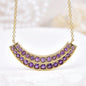 Natural Amethyst Necklace | ALGT Certified Untreated Amethyst Pendant | Purple Gemstone Gold Necklace | February Birthstone Jewelry