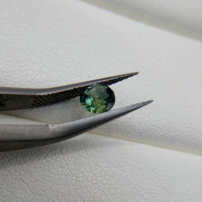 0.65 Ct Unheated Montana Sapphire | Natural Green Blue Sapphire | Ethically Hand Found in Montana | Round Loose Gemstone
