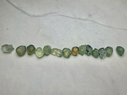 10 CTW Rough Unheated Montana Sapphires | Hand Mined Montana Sapphires 0.6ct+ | Faceting Rough | Green Blue Yellow Parcel