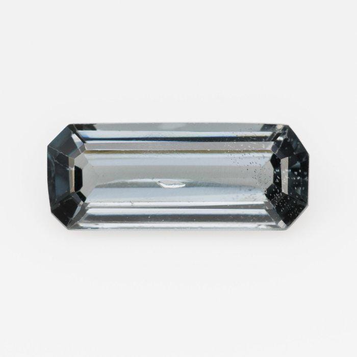 1.82 Ct Natural Blue Gray Spinel | IGI Certified Emerald Cut Loose Gemstone | Steel Blue Spinel | October Birthstone | Collector Gem