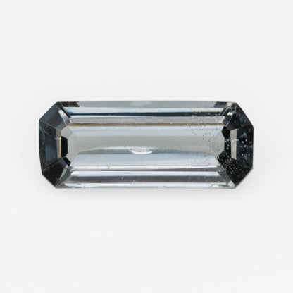 1.82 Ct Natural Blue Gray Spinel | IGI Certified Emerald Cut Loose Gemstone | Steel Blue Spinel | October Birthstone | Collector Gem