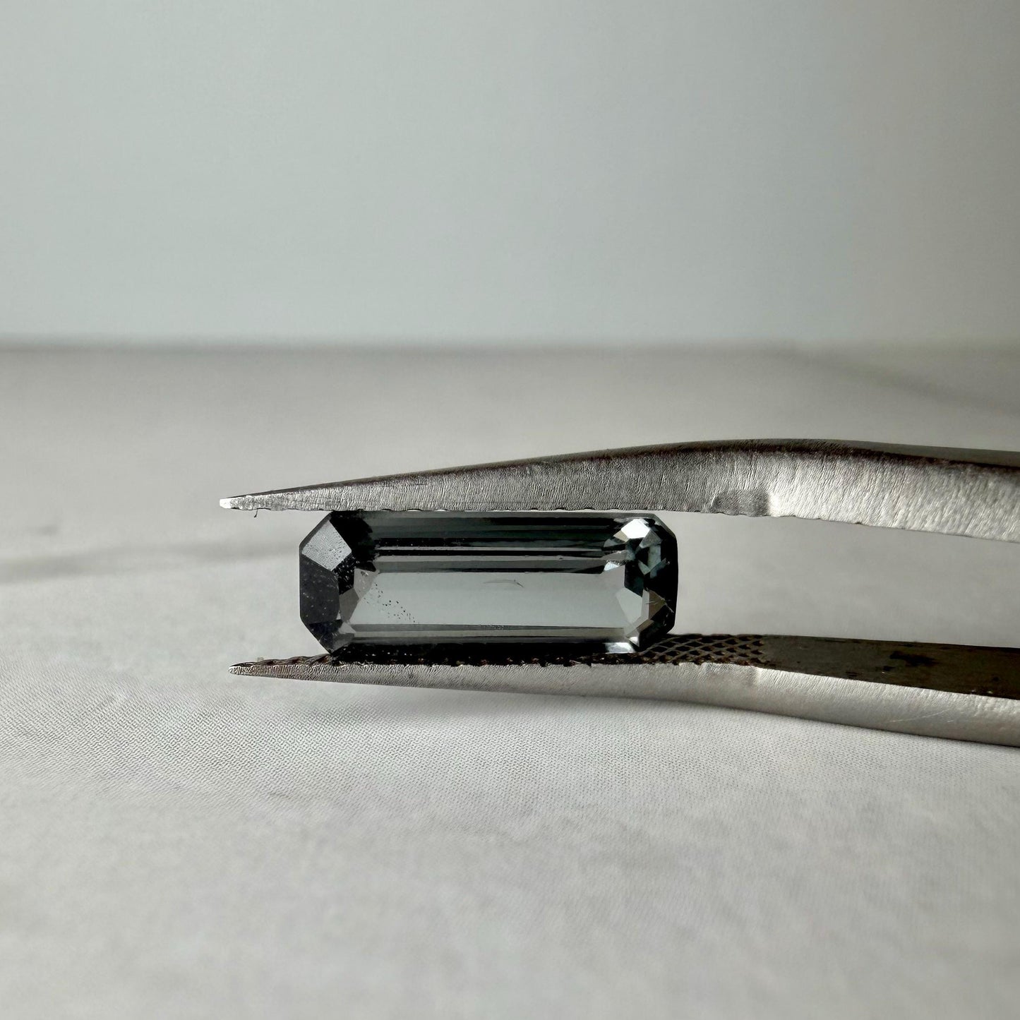 1.82 Ct Natural Blue Gray Spinel | IGI Certified Emerald Cut Loose Gemstone | Steel Blue Spinel | October Birthstone | Collector Gem