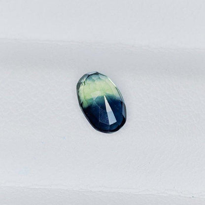 IGI Certified Bi-Color Sapphire 0.84 Ct | Natural Green & Blue Sapphire | Oval Cut Loose Gemstone | Heated Parti Sapphire