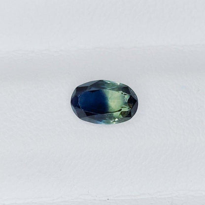 IGI Certified Bi-Color Sapphire 0.84 Ct | Natural Green & Blue Sapphire | Oval Cut Loose Gemstone | Heated Parti Sapphire
