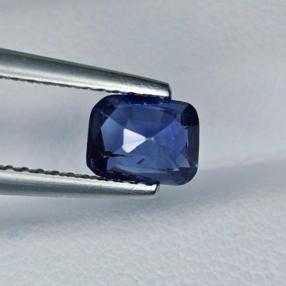 IGI Certified Deep Blue Sapphire 0.87 Ct | Natural Blue Sapphire | Cushion Rectangle Loose Sapphire | Heated Sapphire | September Birthstone
