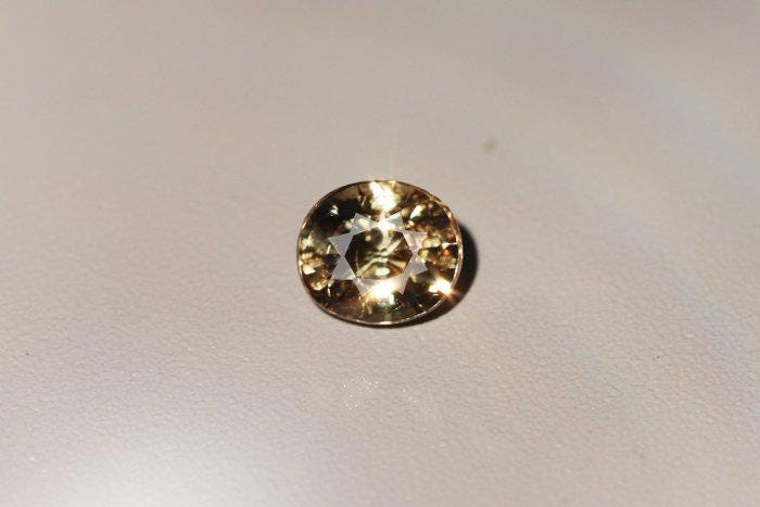 0.56 Ct Natural Alexandrite Gemstone, Certified Color Change Chrysoberyl, Oval Cut Loose Stone, June Birthstone