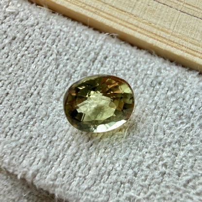0.56 Ct Natural Alexandrite Gemstone, Certified Color Change Chrysoberyl, Oval Cut Loose Stone, June Birthstone
