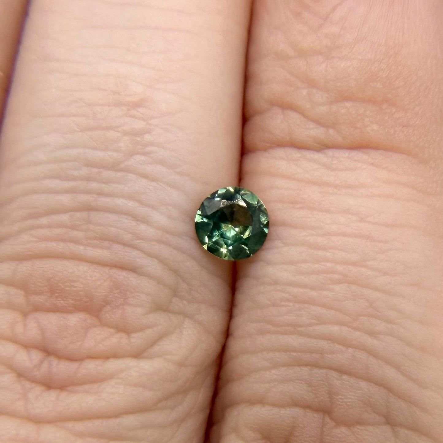 0.65 Ct Unheated Montana Sapphire | Natural Green Blue Sapphire | Ethically Hand Found in Montana | Round Loose Gemstone