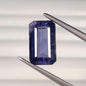 3.23 Ct Natural Violet Iolite Gemstone, Certified Untreated Octagon Step Cut Loose Stone, Blue Purple Gem for Custom Jewelry