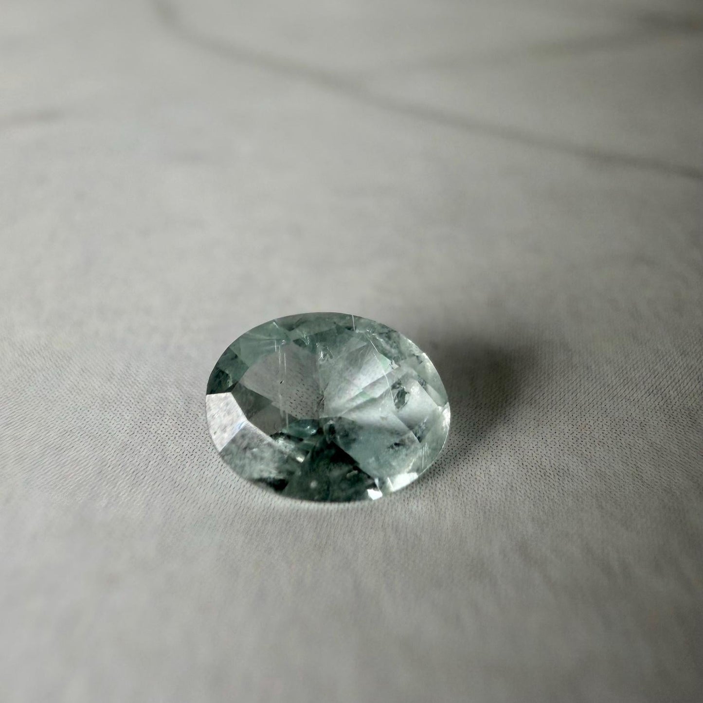 0.80 ct Unheated Montana Sapphire – Hand Mined Pale Blue Green Oval Gem | Natural Included Sapphire for Jewelry or Collection