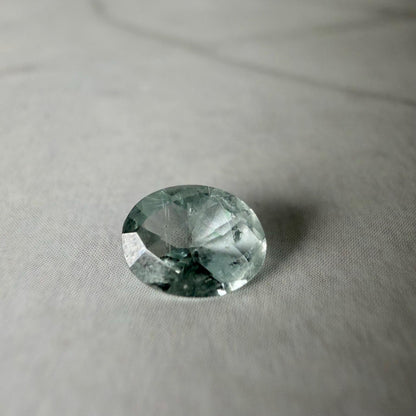 0.80 ct Unheated Montana Sapphire – Hand Mined Pale Blue Green Oval Gem | Natural Included Sapphire for Jewelry or Collection