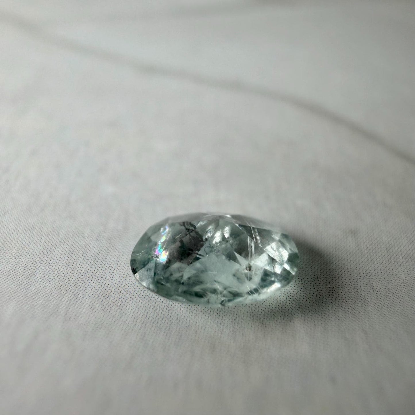 0.80 ct Unheated Montana Sapphire – Hand Mined Pale Blue Green Oval Gem | Natural Included Sapphire for Jewelry or Collection