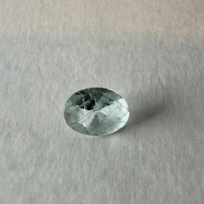 0.80 ct Unheated Montana Sapphire – Hand Mined Pale Blue Green Oval Gem | Natural Included Sapphire for Jewelry or Collection