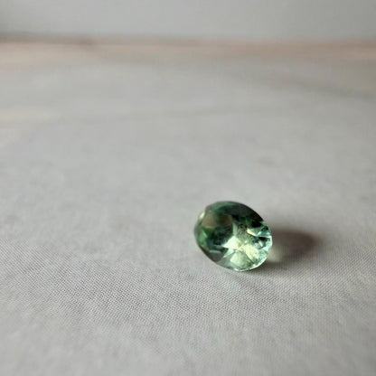 0.40 ct Unheated Montana Sapphire – Hand Mined Green Oval Sapphire | Natural Loose Gemstone for Jewelry or Collection