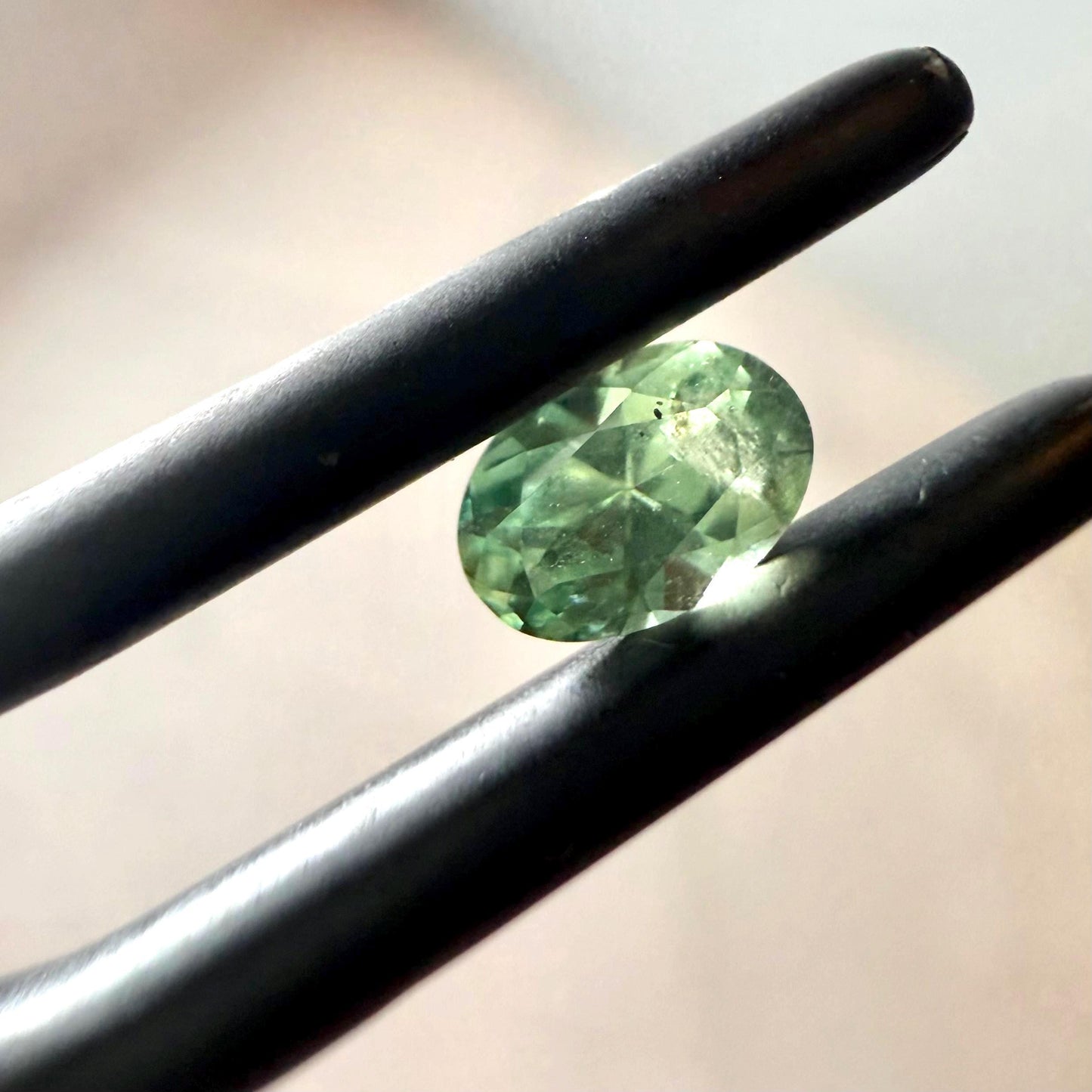 0.40 ct Unheated Montana Sapphire – Hand Mined Green Oval Sapphire | Natural Loose Gemstone for Jewelry or Collection