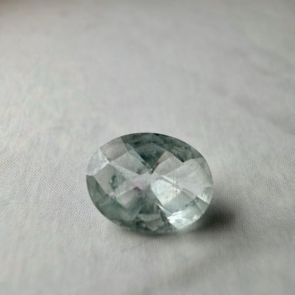 0.80 ct Unheated Montana Sapphire – Hand Mined Pale Blue Green Oval Gem | Natural Included Sapphire for Jewelry or Collection