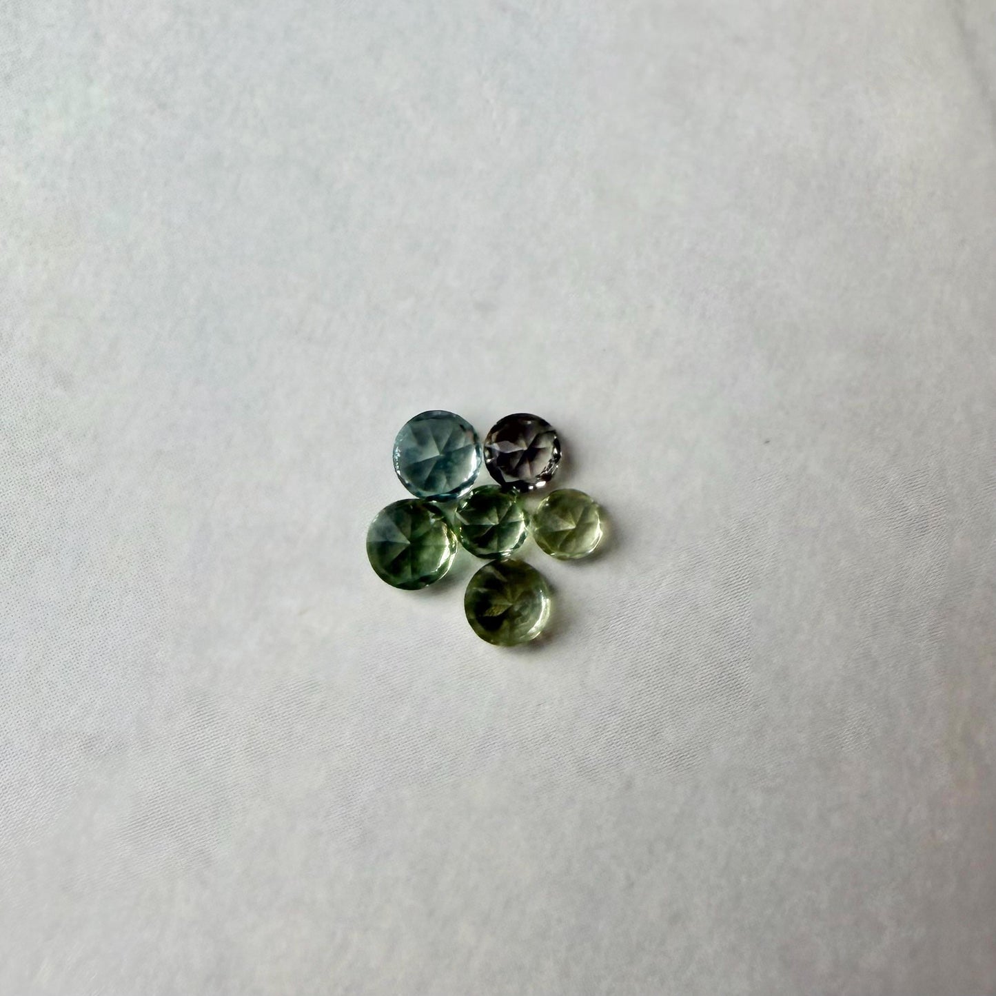 1.05 TCW Unheated Montana Sapphire Collection | 6 Hand Mined Natural Loose Sapphires | Green, Teal & Parti Montana Gemstones