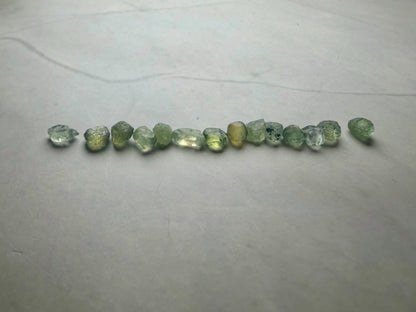10 CTW Rough Unheated Montana Sapphires | Hand Mined Montana Sapphires 0.6ct+ | Faceting Rough | Green Blue Yellow Parcel