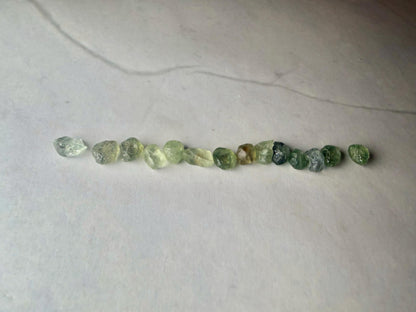 10 CTW Rough Unheated Montana Sapphires | Hand Mined Montana Sapphires 0.6ct+ | Faceting Rough | Green Blue Yellow Parcel