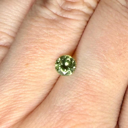 0.70 Ct Montana Sapphire – Natural Green Round Sapphire – Loose Montana Gemstone – USA Sapphire for Ring or Jewelry