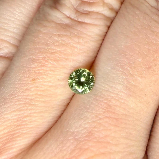 0.70 Ct Montana Sapphire – Natural Green Round Sapphire – Loose Montana Gemstone – USA Sapphire for Ring or Jewelry