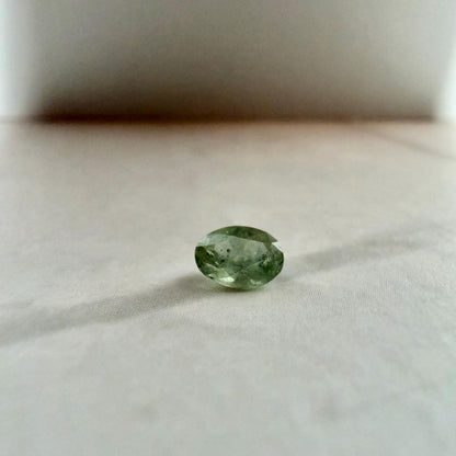 0.55 Ct Heated Montana Sapphire – Sage Green Oval Sapphire – Natural Included Montana Gemstone – Loose USA Sapphire