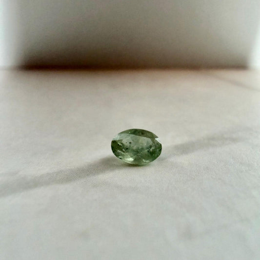 0.55 Ct Heated Montana Sapphire – Sage Green Oval Sapphire – Natural Included Montana Gemstone – Loose USA Sapphire