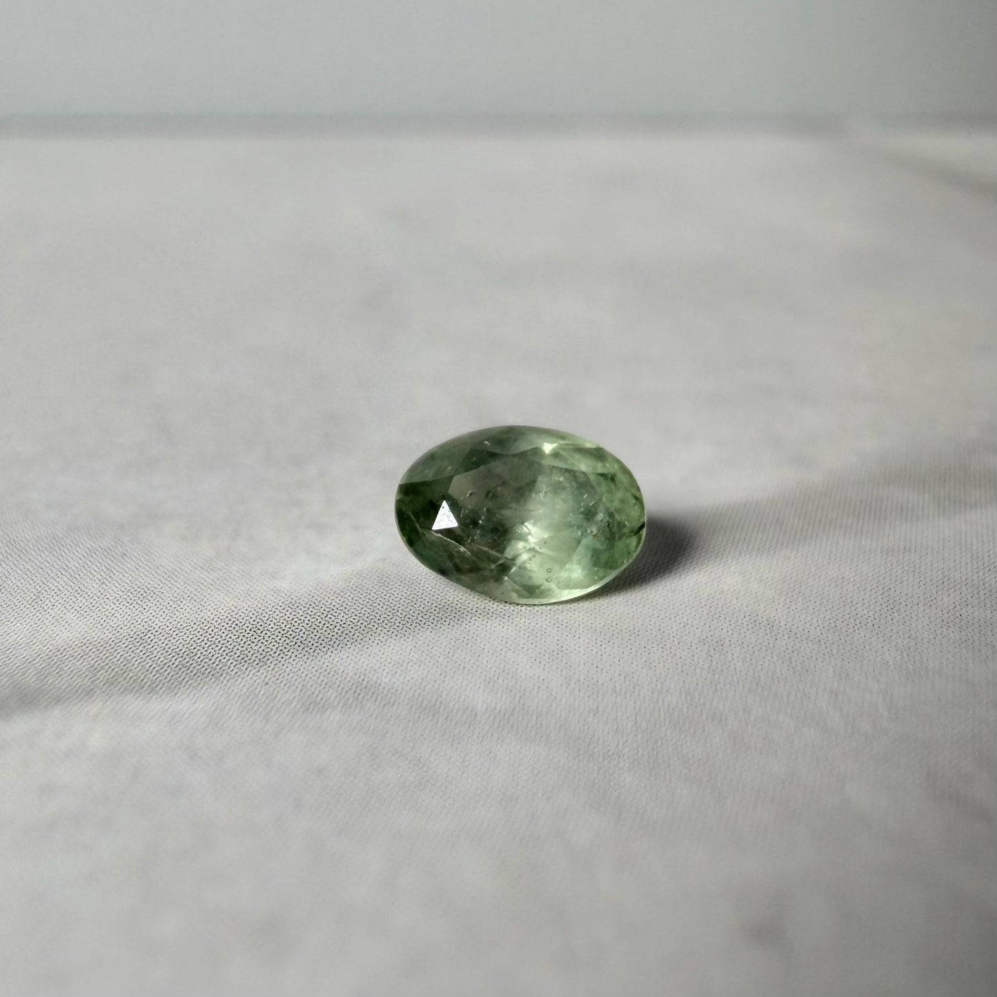 0.55 Ct Heated Montana Sapphire – Sage Green Oval Sapphire – Natural Included Montana Gemstone – Loose USA Sapphire