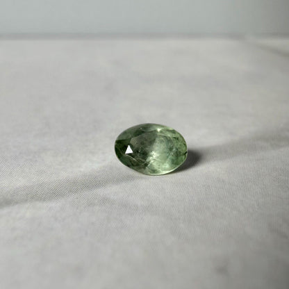 0.55 Ct Heated Montana Sapphire – Sage Green Oval Sapphire – Natural Included Montana Gemstone – Loose USA Sapphire