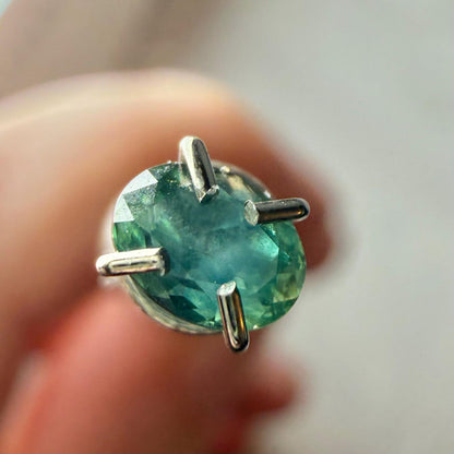 0.40 Ct Montana Sapphire – Vivid Teal Blue Green Sapphire – Natural Round Montana Gemstone – Loose USA Sapphire