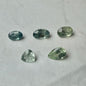 1.5 TCW Heated Montana Sapphire Lot – 5 Natural Blue Green Sapphires – Faceted Loose Gemstones – Montana Gems for Jewelry