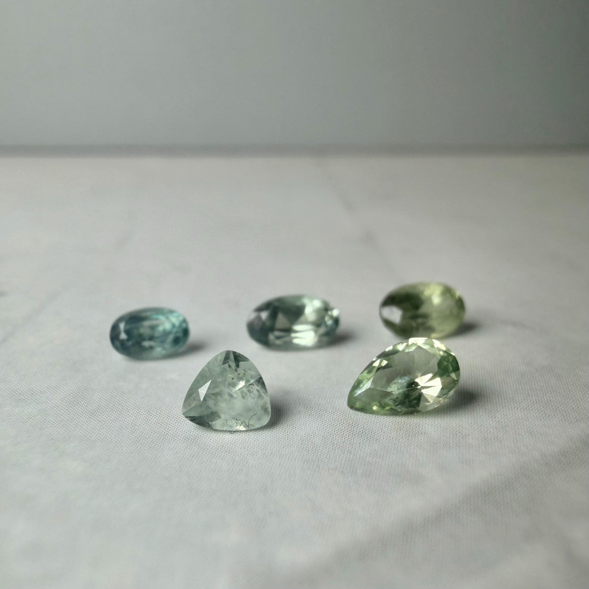 1.5 TCW Heated Montana Sapphire Lot – 5 Natural Blue Green Sapphires – Faceted Loose Gemstones – Montana Gems for Jewelry