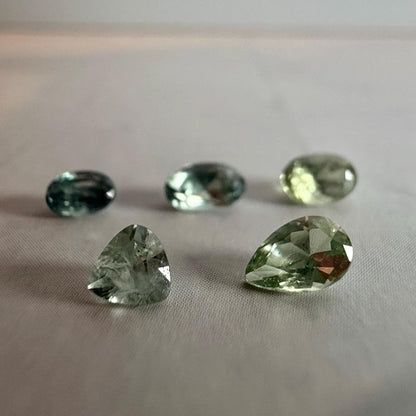 1.5 TCW Heated Montana Sapphire Lot – 5 Natural Blue Green Sapphires – Faceted Loose Gemstones – Montana Gems for Jewelry