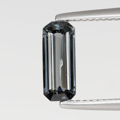 1.82 Ct Natural Blue Gray Spinel | IGI Certified Emerald Cut Loose Gemstone | Steel Blue Spinel | October Birthstone | Collector Gem