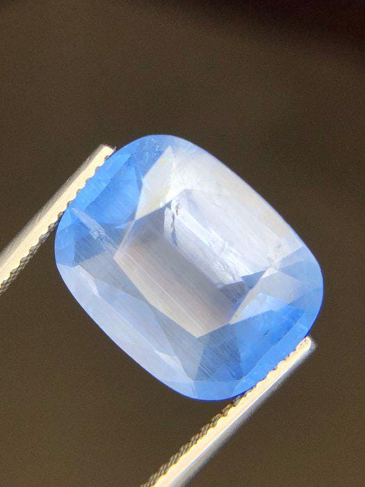 7.95 Ct Blue Maxixe-Type Beryl – Certified Natural Beryl – Large Cushion Cut Loose Gemstone – ICA GemLab