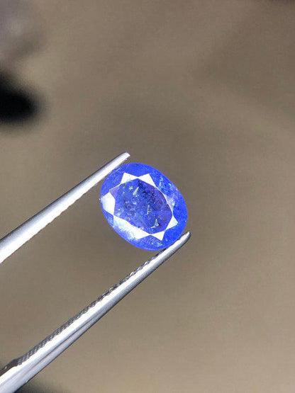 2.57 Ct Certified Tanzanite – Vivid Violet Blue Oval Natural Tanzanite – ICA GemLab – Loose Gemstone