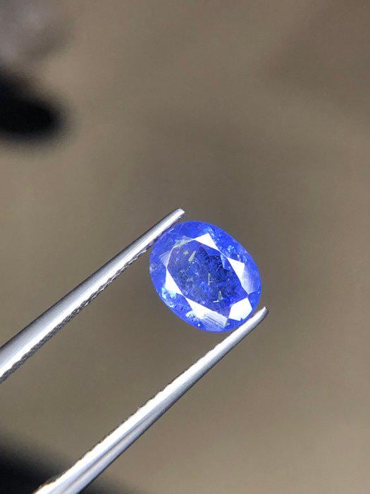 2.57 Ct Certified Tanzanite – Vivid Violet Blue Oval Natural Tanzanite – ICA GemLab – Loose Gemstone