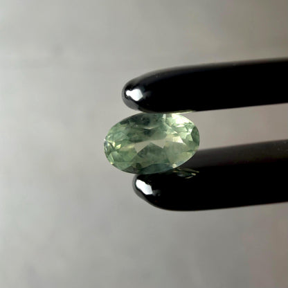 0.55ct Unheated Montana Sapphire – Natural Mint Green Oval | Hand Mined in Montana | Loose Gemstone for Custom Ring or Pendant