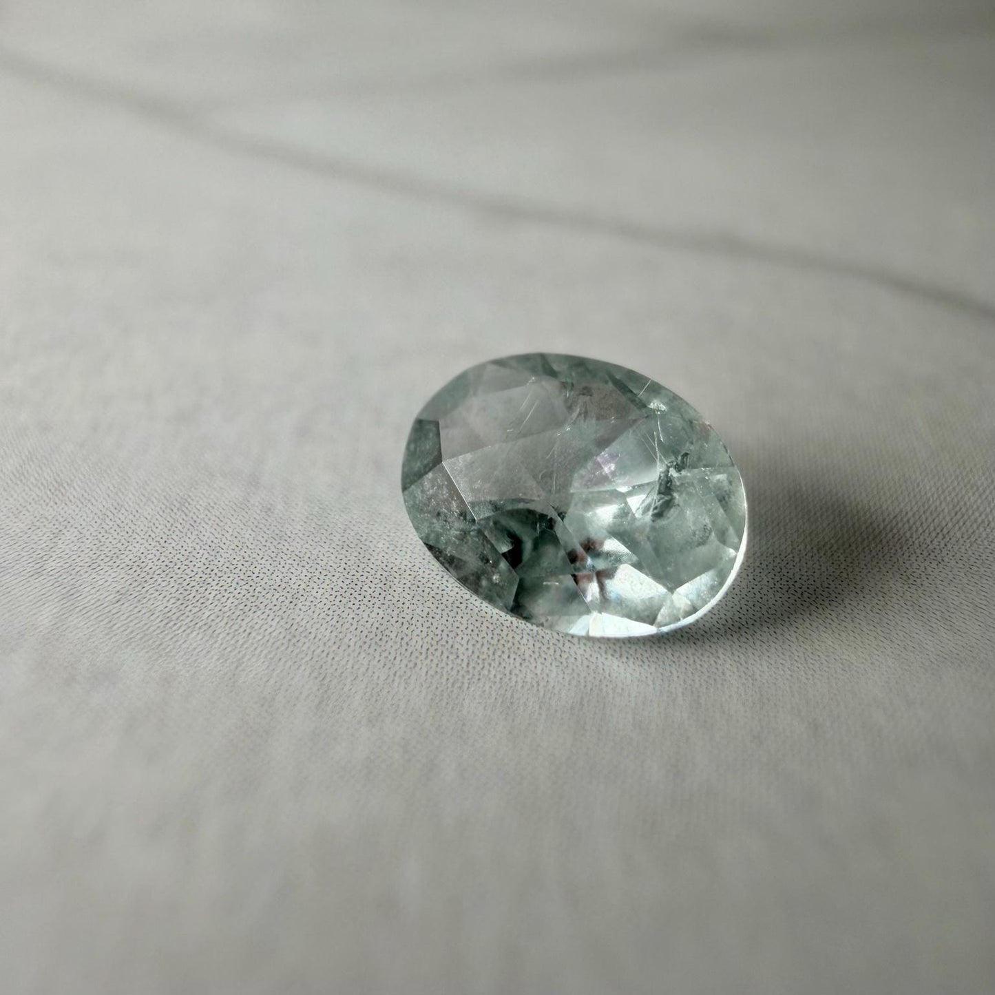 0.80 ct Unheated Montana Sapphire – Hand Mined Pale Blue Green Oval Gem | Natural Included Sapphire for Jewelry or Collection