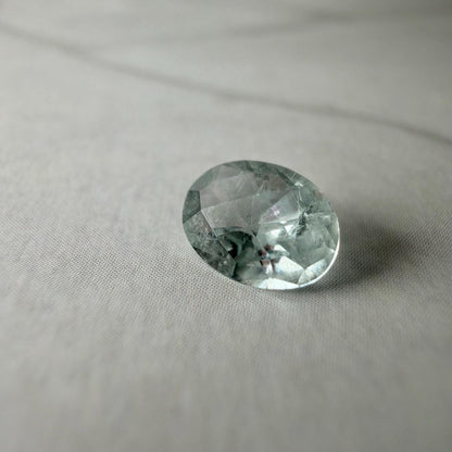 0.80 ct Unheated Montana Sapphire – Hand Mined Pale Blue Green Oval Gem | Natural Included Sapphire for Jewelry or Collection