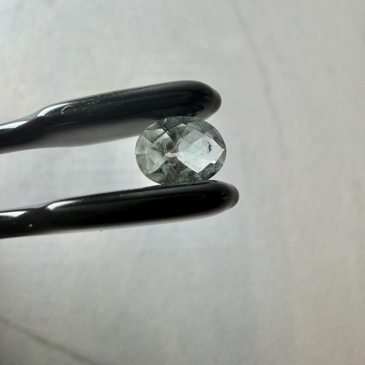 0.80 ct Unheated Montana Sapphire – Hand Mined Pale Blue Green Oval Gem | Natural Included Sapphire for Jewelry or Collection