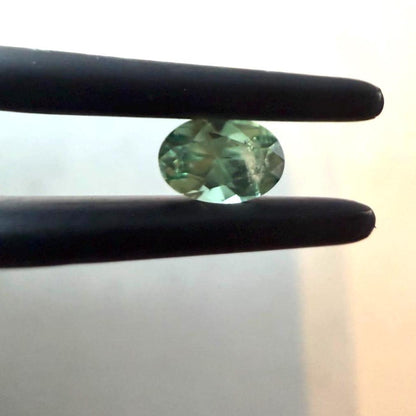 0.40 ct Unheated Montana Sapphire – Hand Mined Green Oval Sapphire | Natural Loose Gemstone for Jewelry or Collection