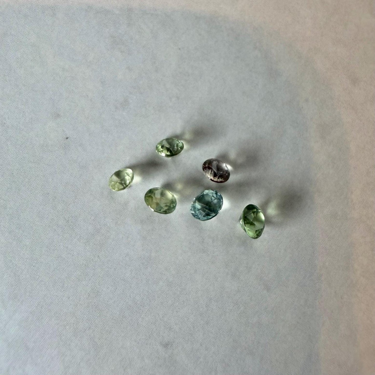 1.05 TCW Unheated Montana Sapphire Collection | 6 Hand Mined Natural Loose Sapphires | Green, Teal & Parti Montana Gemstones