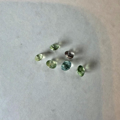 1.05 TCW Unheated Montana Sapphire Collection | 6 Hand Mined Natural Loose Sapphires | Green, Teal & Parti Montana Gemstones