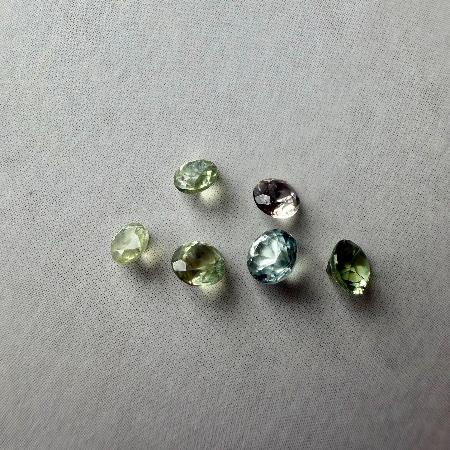 1.05 TCW Unheated Montana Sapphire Collection | 6 Hand Mined Natural Loose Sapphires | Green, Teal & Parti Montana Gemstones