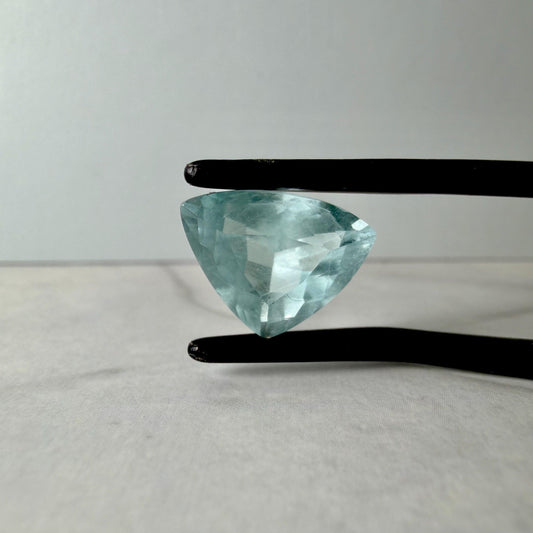 4.63 Ct Natural Blue Green Beryl Gemstone | IGI Certified | Large Trillion Cut Green Beryl | 10.78mm Loose Gemstone