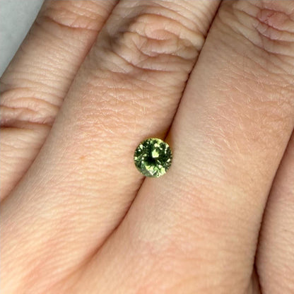 0.70 Ct Montana Sapphire – Natural Green Round Sapphire – Loose Montana Gemstone – USA Sapphire for Ring or Jewelry
