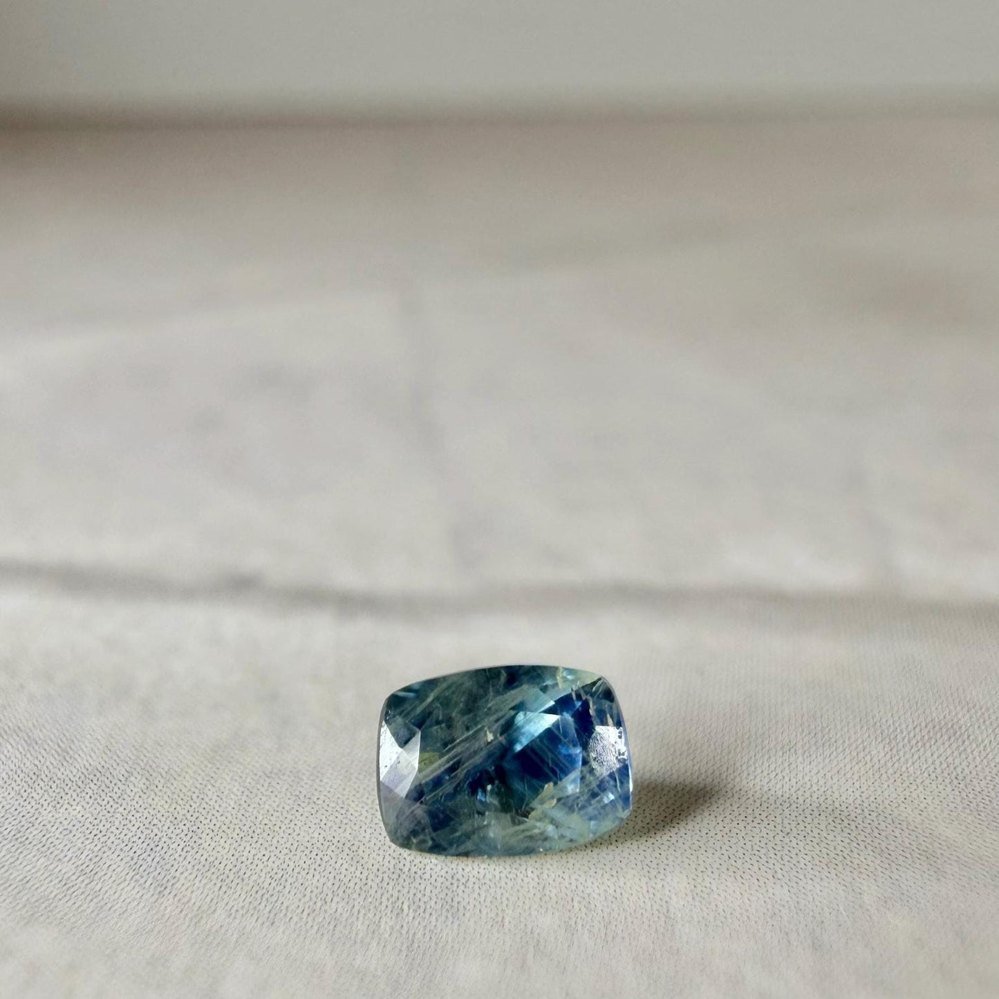 0.30 Ct Montana Sapphire – Blue Teal Parti Sapphire – Natural Cushion Cut Montana Gemstone – Loose USA Sapphire