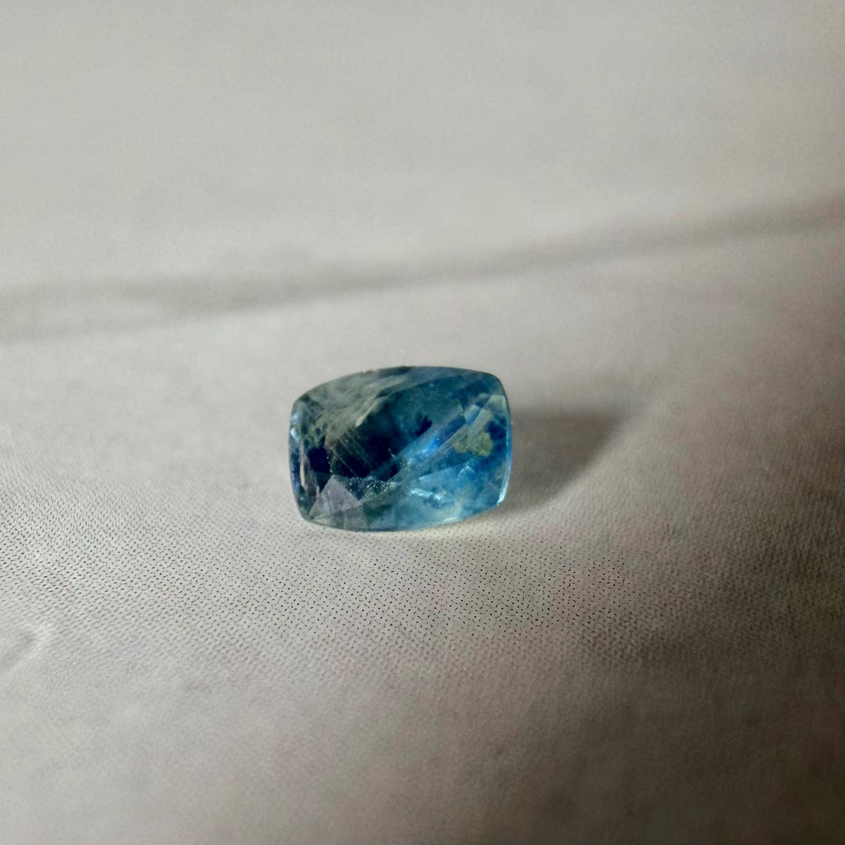 0.30 Ct Montana Sapphire – Blue Teal Parti Sapphire – Natural Cushion Cut Montana Gemstone – Loose USA Sapphire